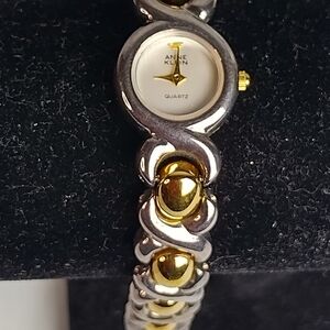 vtg anne klein womens Silver And Gold Tone Watch 1990 Designer Fashion Style